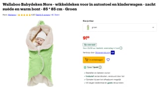 Wallaboo Babydeken Nore 85 x 85 cm voor €9,99 bij Bol