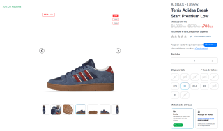 Tenis Adidas Break Start Premium Low por $783 | InnovaSport