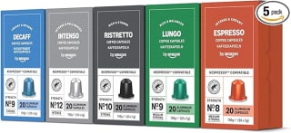 Amazon Variety Pack Coffee Pods Compatible with Nespresso - medium roast, 100 Count