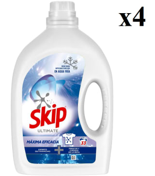 4 x Skip Detergente líquido Ultimate Máxima eficacia 33 lavados por 24.83€