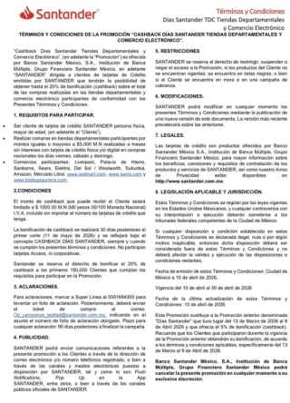 20% de Descuento con Santander a MSI en Tiendas