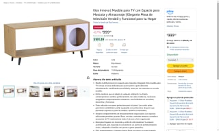 Ilios Innova Mueble TV con Espacio para Mascotas por $999 | Amazon