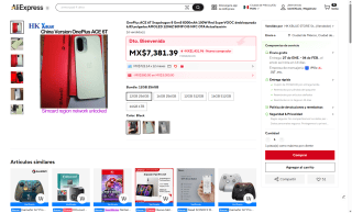OnePlus ACE 6T 128GB por $6,652 | Oferta AliExpress