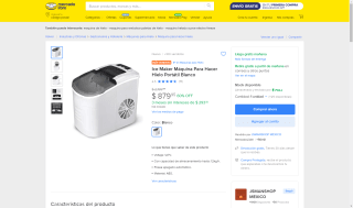 Máquina de Hielo 12kg/h por $880 | Mercado Libre