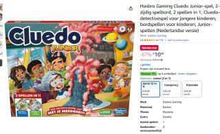 Cluedo Junior - Bordspel voor €10 bij Amazon