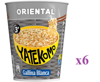 6 x Gallina Blanca Yatekomo Fideos Orientales Sabor Oriental 61 gr por 5.88€