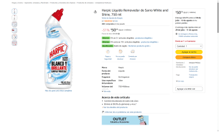 Harpic Líquido Removedor de Sarro 750ml por $50 | Oferta Amazon