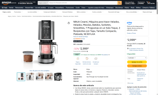 NINJA Creami Máquina para Helados por $2,999 | Oferta Amazon