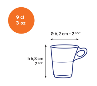 Caprice — Tasse à expresso 9 cl (lot de 6) pour 4€ chez Duralex