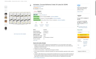 Cerveza Bohemia Cristal 24 Lata 355 ml por $333 | Oferta Amazon