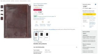 Portafolios de piel RFID Steve Madden por $239 en Amazon