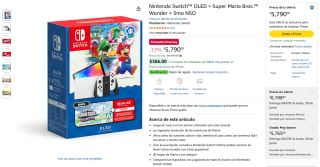Nintendo Switch OLED + Mario Wonder por $4,790 | Amazon (BBVA)