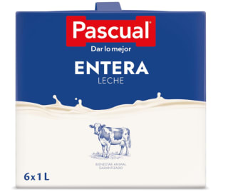 Pack 6 x 1L de Leche entera Pascual por 5.69€