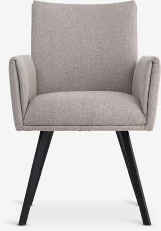 Eetkamerstoel GJESING beige stof/zwart voor €60 bij JYSK