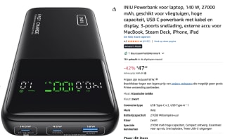 INIU Power Bank, 27000mAh voor €47,42 bij Amazon