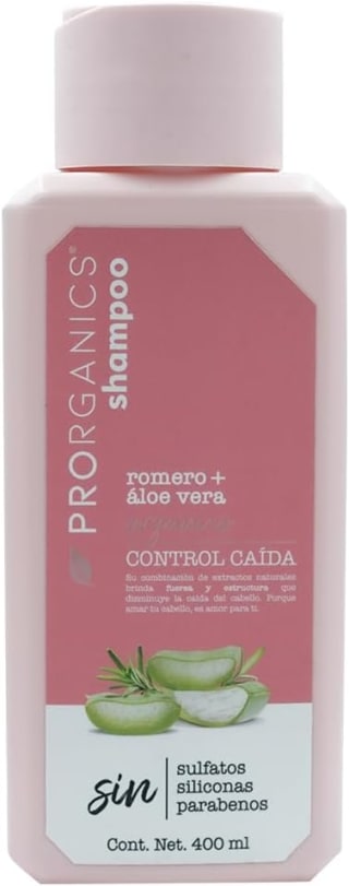 Shampoo Prorganics Control Caída Romero Aloe Vera 400ml por $43 | Amazon