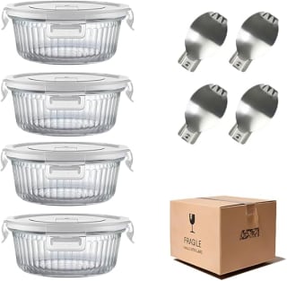 H.JSS WDJS récipients en verre 350 ml (lot de 4) à 13,90€ chez Amazon