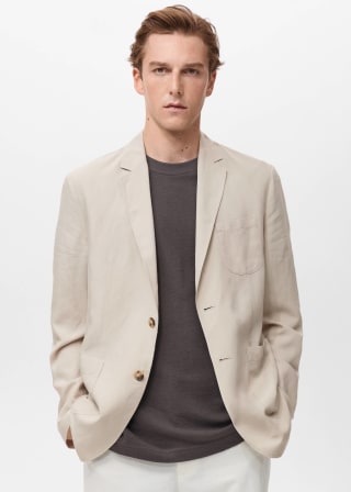 Americana traje slim fit lino por 15,99€ en Mango Outlet
