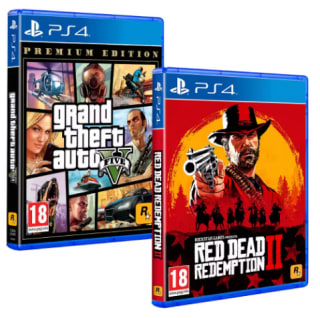 Pack 2 juegos PS4 GTA V Premium Edition + Red Dead Redemption 2 por 28.46€