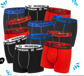 Pack Surprise de 12 Boxers Freegun coton homme à 69,90€