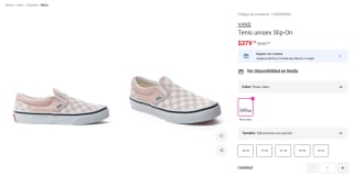 Vans Slip-on Infantil Cuadros por $380 | Oferta Liverpool
