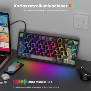 Royal Kludge R75 (75% ISO-ES) por 31,45€ en AliExpress