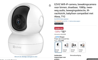 EZVIZ Wifi-IP-camera, voor €16,99 bij Amazon