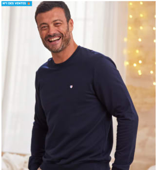 Sweat Homme Marine - Iconique à 29,90€