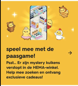 Speel mee met de paasgame en win exclusieve cadeaus en kortingen bij de hema