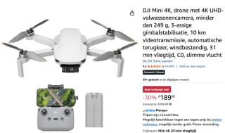 DJI Mini 4K Drone voor €189 bij Amazon