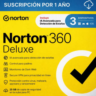 Cupón de 1 Año Gratis de Norton 360 Deluxe (con VPN)