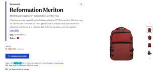 Mochila Samsonite Laptop 17" Reformation Meriton por $760