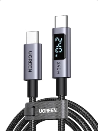 UGREEN 240W USB-C naar USB-C-kabel (1 m) voor €11,79 bij Amazon