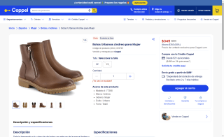 Botas Urbanas Andrea Café por $349 | Oferta Coppel