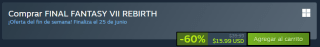 Final Fantasy VII Rebirth por $520 | Oferta Steam