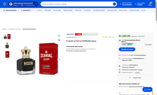 Scandal Pour Homme Le Parfum 100ml por $1,289 | Oferta Walmart