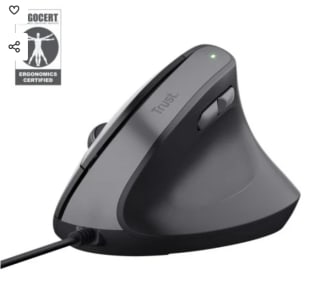 Trust Bayo II Ratón Vertical Ergonómico para Mano Derecha USB 2400 DPI Negro 16.96€