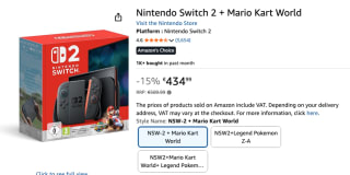 Nintendo Switch 2, Mario Kart World voor €434,99 bij Amazon