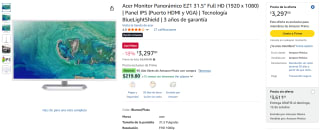 Monitor Acer 31.5" Full HD por $2,802 | Oferta Amazon