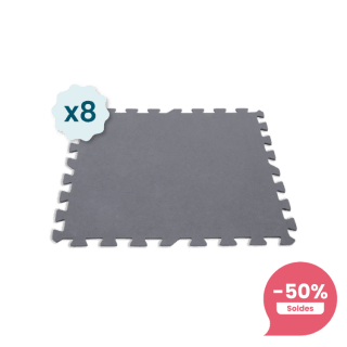 Lot de 8 Dalles de protection mousse piscine à 4€