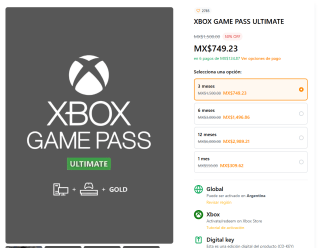 Xbox Game Pass Ultimate por 3 Meses por $749 | Drunkers Store