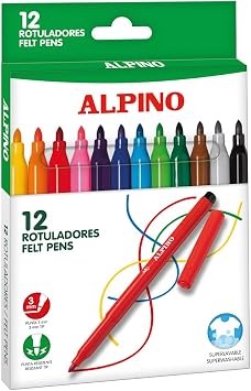 3 Unidades Alpino 12 Rotuladores de Colores por 4,38€