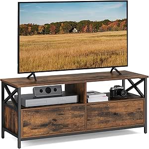 VASAGLE Mueble de TV, Mesa de TV de hasta 55 Pulgadas por 63.99€