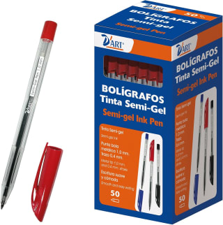 D'Art 79467 Caja bolígrafos con semigel, 50 unidades, 1 mm por 4.30€ en Amazon