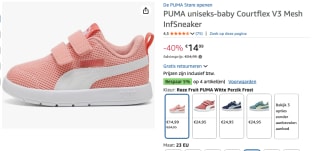 PUMA uniseks-baby Courtflex V3 Mesh voor €14,99 bij Amazon