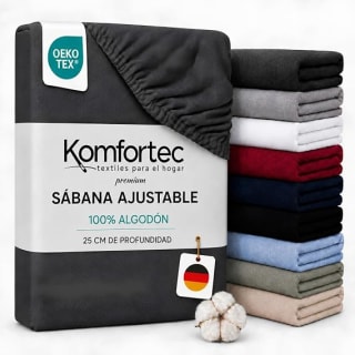 Komfortec Sábana Bajera Ajustable 200 x 200 cm por 15,49€ en Amazon