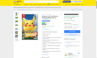 Pokémon: Let's Go, Pikachu! por $731 | Mercado Libre