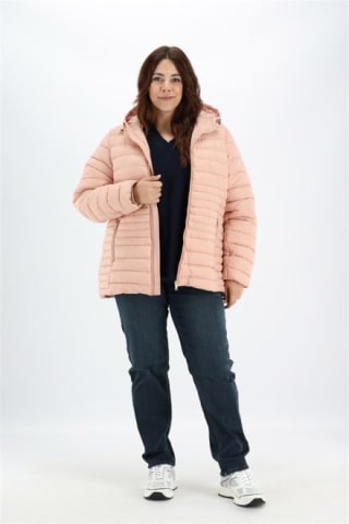 Eviva lichtroze puffer jacket met kap voor €16,50 bij Bel&Bo