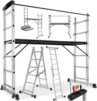 tectake Échelle Multifonctions en Aluminium 4en1 à 119,89€ chez Amazon