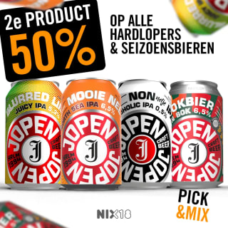 2e 50% korting op alle Jopen hardlopers en seizoensbieren bij Jopenbier